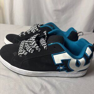 Men’s DC Court Graffik Low - Black /White /Blue Size 8.5